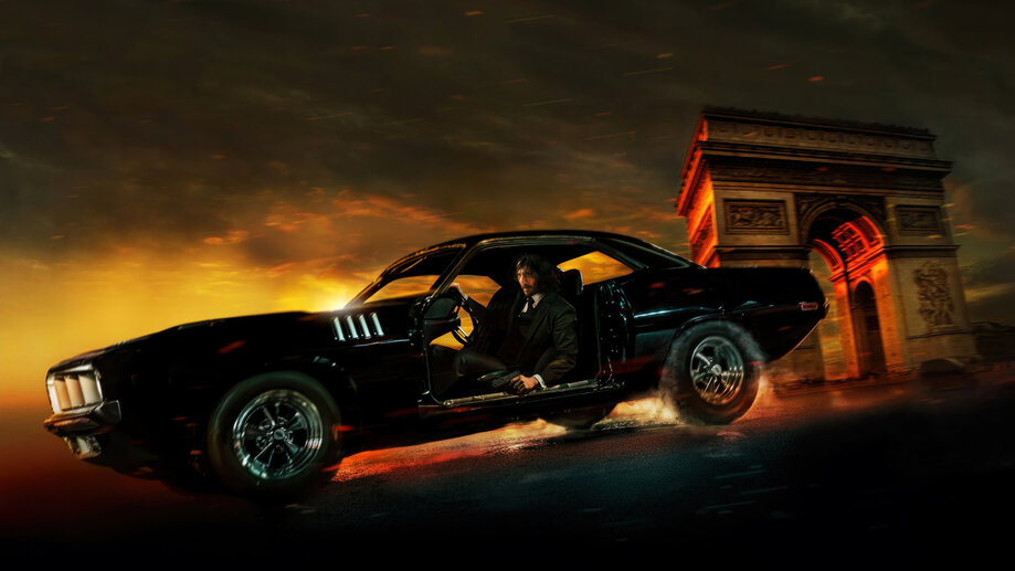  John Wick Ford Mustang Car Paris Gate 4K Fondo de pantalla iPhone Teléfono HD 1k