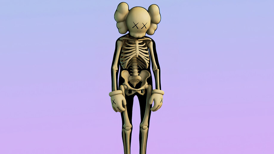 KAWS Skeleton Fortnite Skin 4K #921e Wallpaper PC Desktop