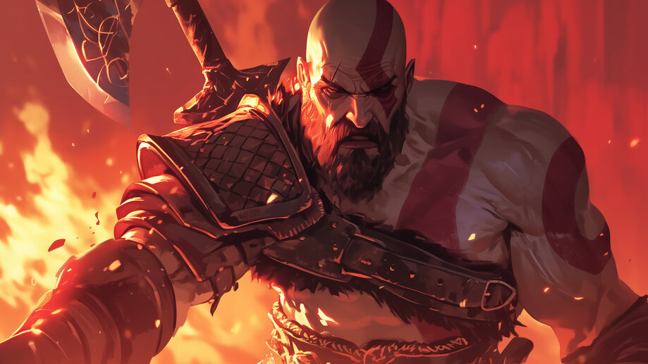 595a Kratos God Of War 4K Wallpaper 4K PC