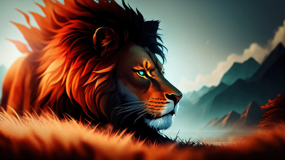 Lion Art 4K #7201l Wallpaper PC Desktop