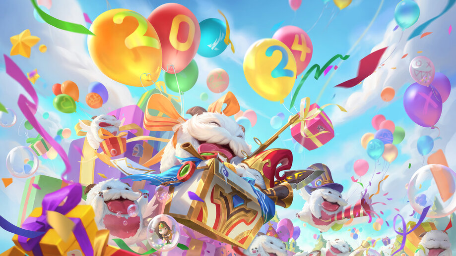 LoL 2024 New Year Poro 4K #6741n Wallpaper iPhone Phone