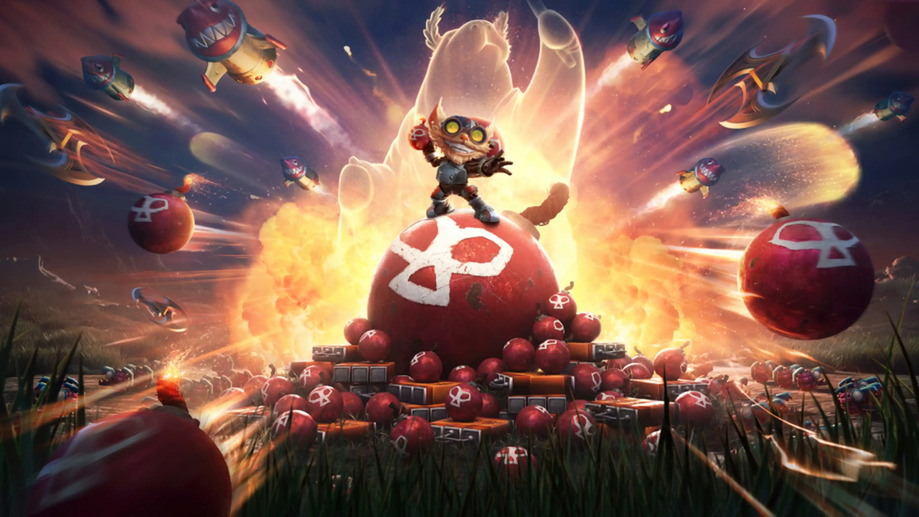 LoL ARURF 2022 Ziggs 4K #340f Wallpaper PC Desktop