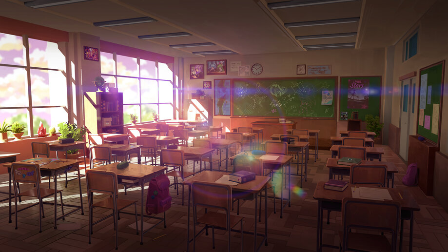 Anime Student Classroom Window 4K Wallpaper iPhone HD Phone #6130f