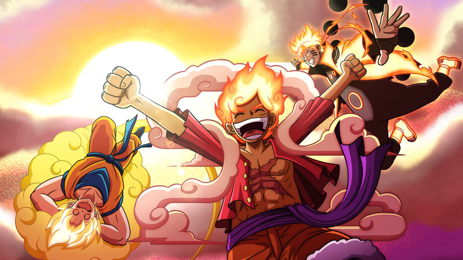 Luffy Gear 5 vs. Kaido Dragon 4K Wallpaper iPhone HD Phone #4121g