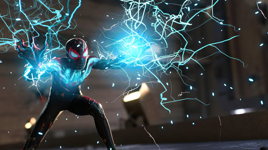 Miles Morales Electric Power 4k 4391m Wallpaper Iphone Phone