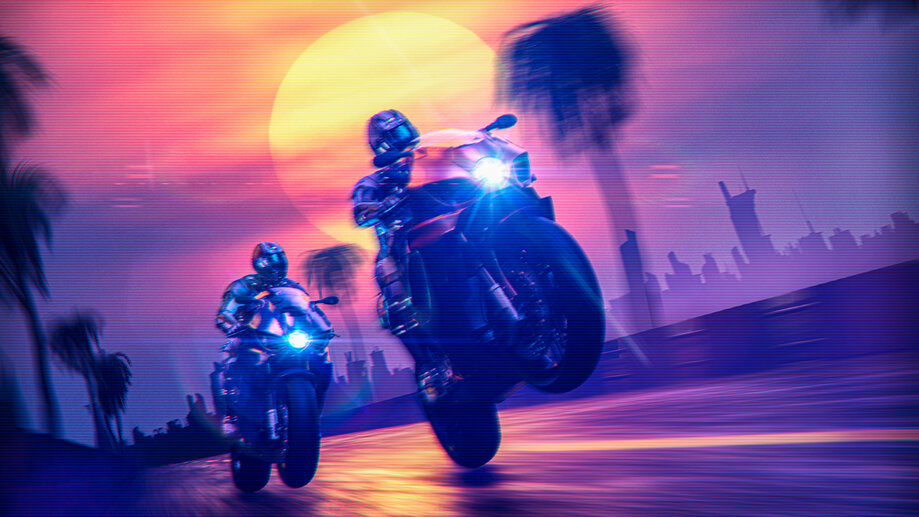 Motorbike Street Race 4K 8K #2380g Wallpaper PC Desktop