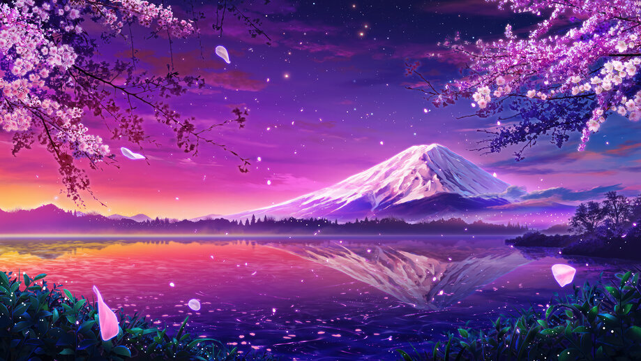 Mount Fuji Cherry Blossom 4K #6801k Wallpaper PC Desktop