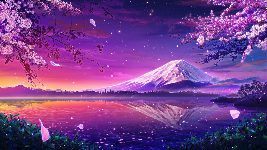 Mount Fuji Cherry Blossom K K Wallpaper IPhone Phone