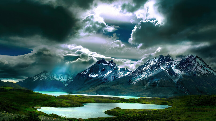 Mountain Clouds Landscape 4K #8830f Wallpaper PC Desktop