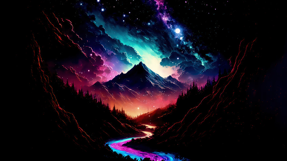 Night Sky Colorful Beautiful 4K #6081k Wallpaper iPhone Phone