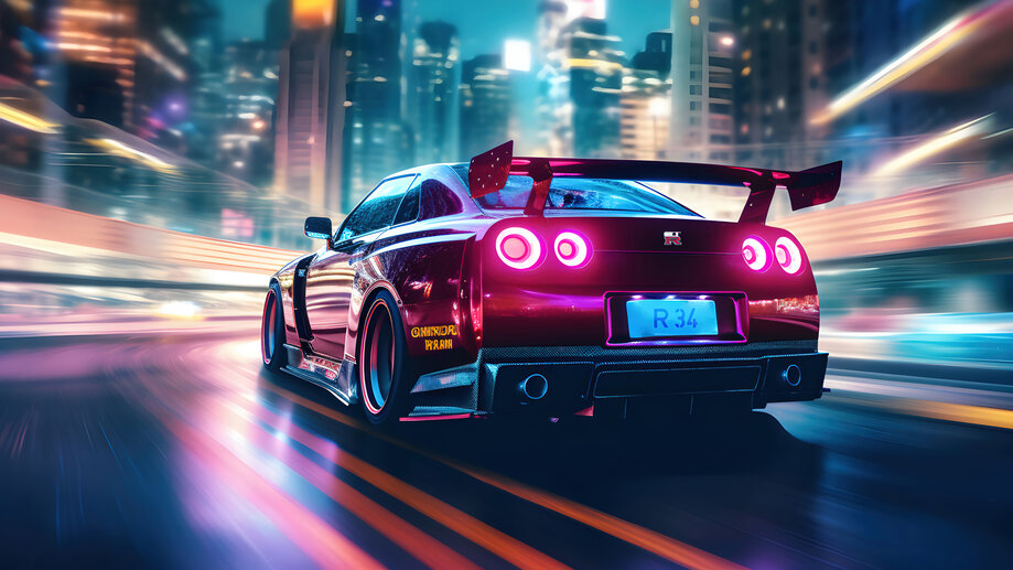 Nissan Skyline GT-R Sports Car 4K #6420j Wallpaper PC Desktop