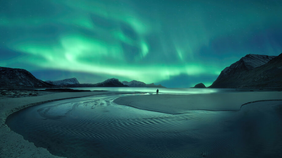 Northern Lights Landscape 4K #3900h Wallpaper PC Desktop