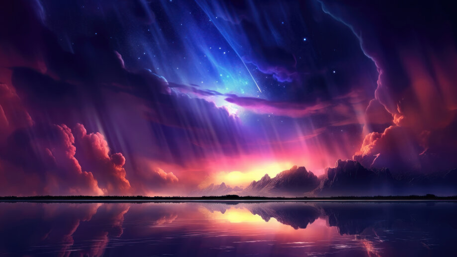 Night Sky Stars Clouds Scenery Landscape Anime 4K Wallpaper iPhone HD Phone  #7680i