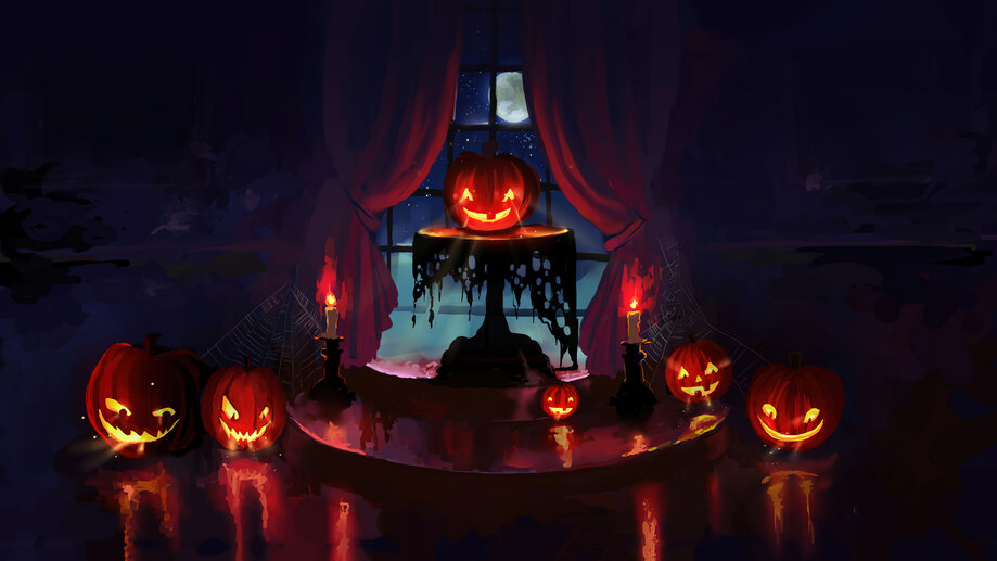 Pumkpin Halloween 4K #3640h Wallpaper PC Desktop