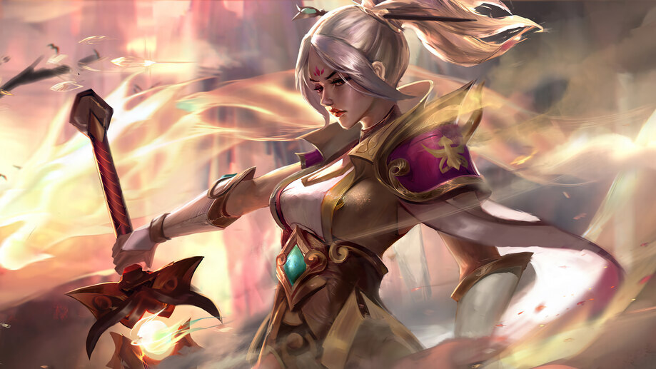 Riven LoL Dragonblade Splash Art 4K Wallpaper #589