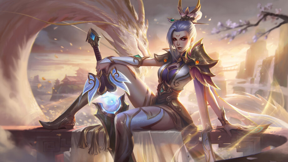 Riven LoL Dragonblade Splash Art 4K Wallpaper #589