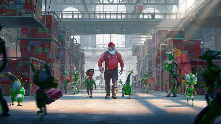 Santa Claus Elf Gifts Factory 4K #5880h Wallpaper iPhone Phone