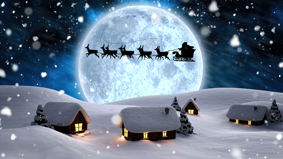 Santa Claus Sleigh 4K 8K #5560h Wallpaper PC Desktop