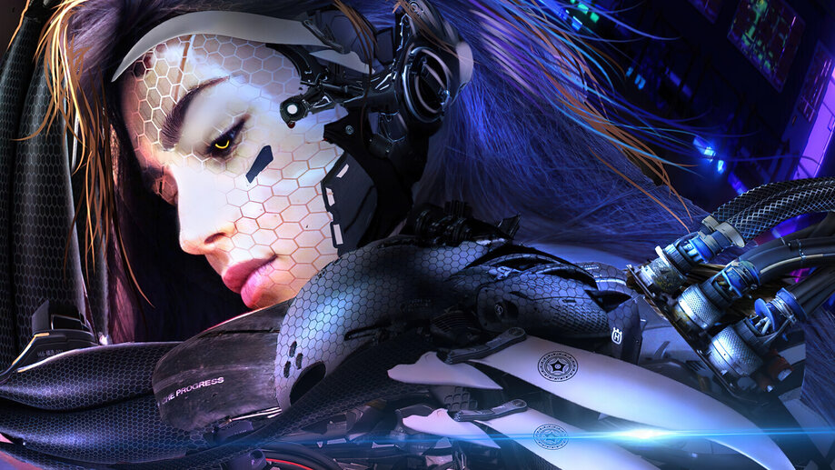 Cyberpunk Girl Art 4K Wallpaper iPhone HD Phone #8030g