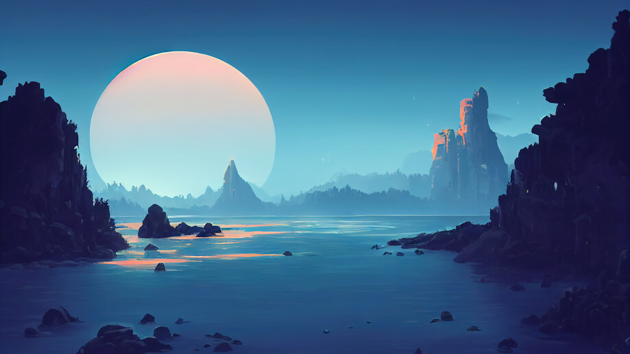 moons planets landscapes 1920x1080 background