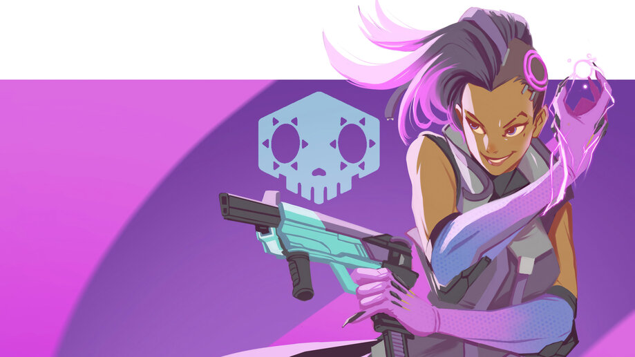 Sombra Overwatch Game Art 4K #2130h Wallpaper PC Desktop