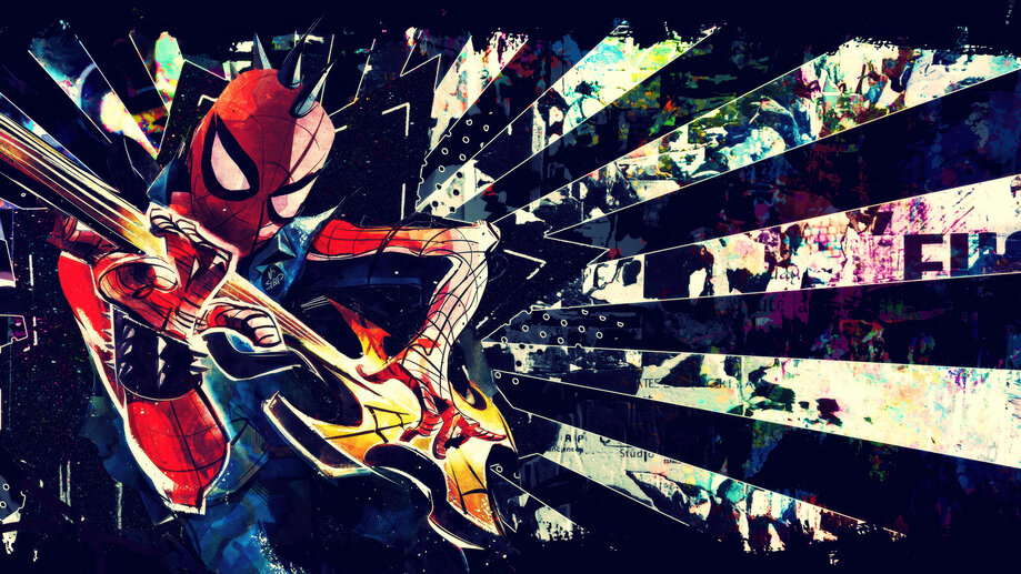 505a | Spider-Punk, Guitar, 4K Wallpaper iPhone Phone