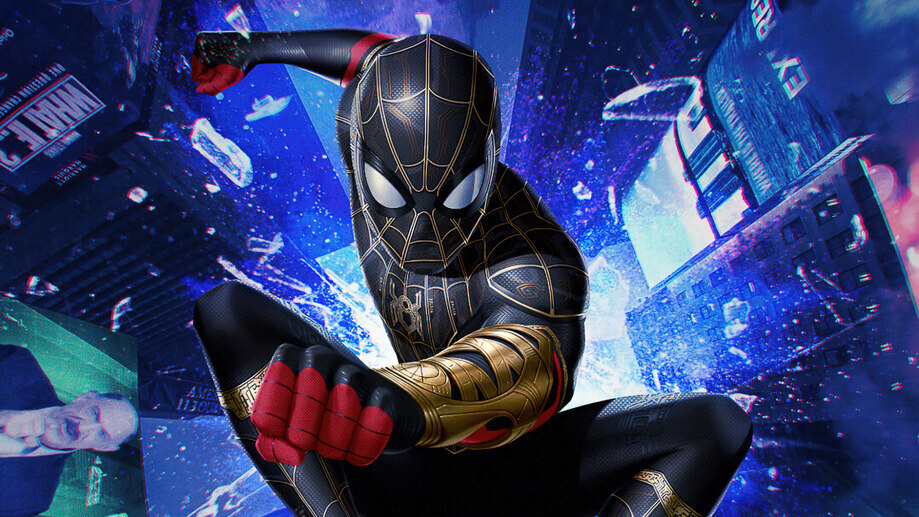 Spider-Man No Way Home Movie Black Gold Suit Wallpaper iPhone Phone 4K  #3231e