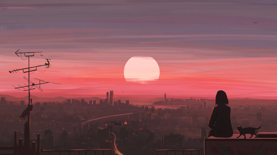 Cùng tận hưởng Sunset City Scenery Anime Girl Cat, một bức tranh đầy màu sắc và đầy kỳ thú. Với những hình ảnh đẹp và đáng yêu của cô gái và mèo, bạn sẽ có cảm giác như đang sống trong một thế giới đầy tuyệt vời.