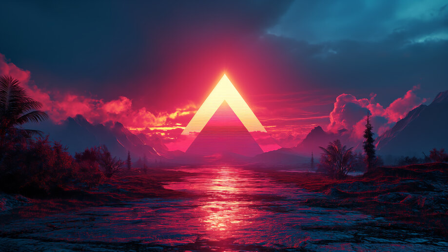 Sunset Pyramid Scenery 4K #5211n Wallpaper PC Desktop