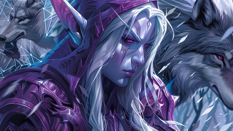 6242b | Sylvanas Windrunner, Wolf, World of Warcraft, 4K Wallpaper ...