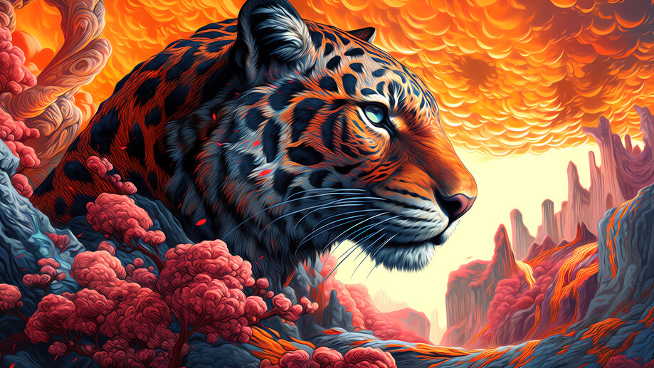 Tiger Art 4K #1891n Wallpaper iPhone Phone