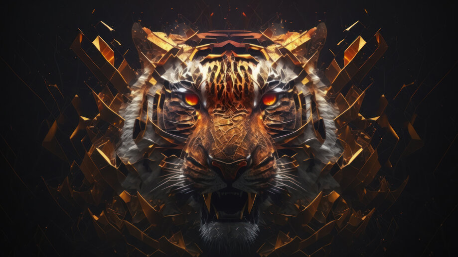 Tiger Roar Art 4K #6131k Wallpaper iPhone Phone