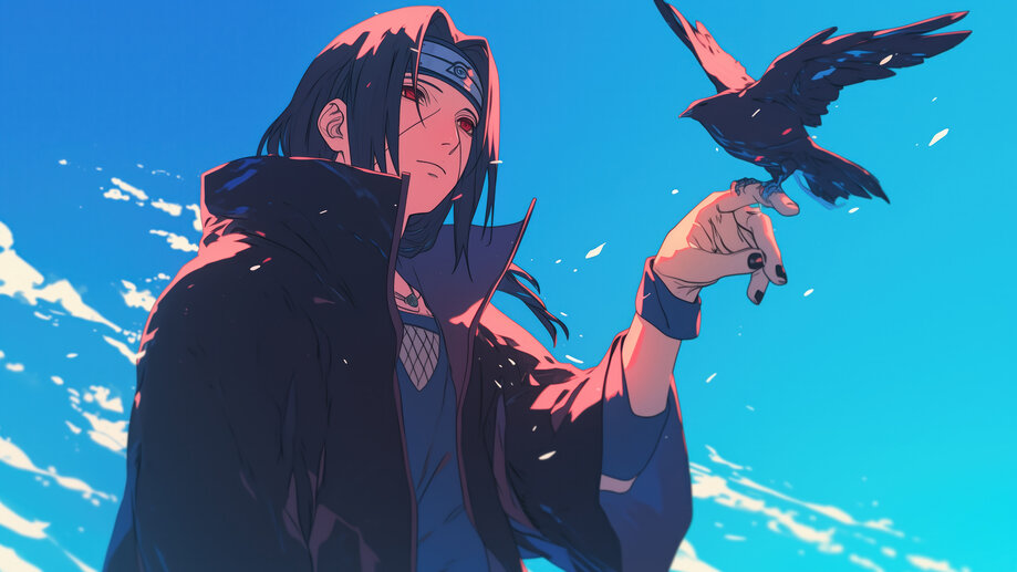 Uchiha Itachi Crow Akatsuki 4K #2932a Wallpaper PC Desktop