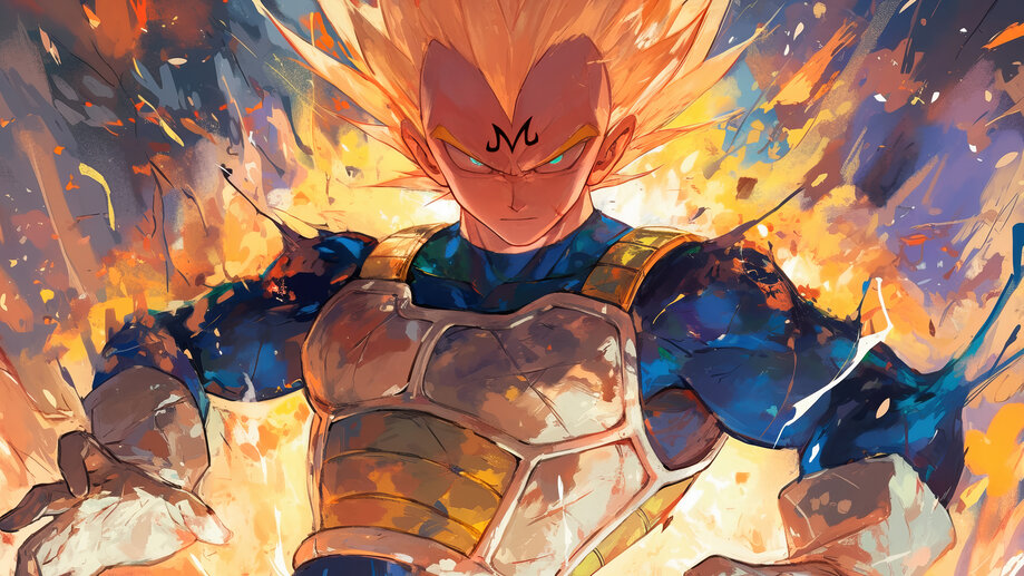 1032b | Vegeta, Super Saiyan, Majin, Mark, Dragon Ball, 4K Wallpaper PC ...