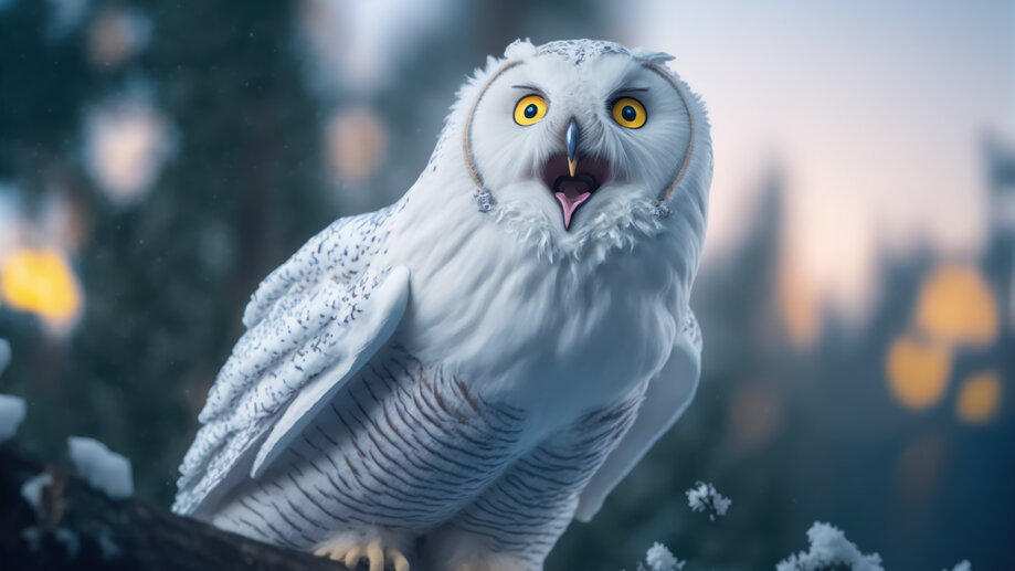 White Owl Bird 4K #8911m Wallpaper PC Desktop