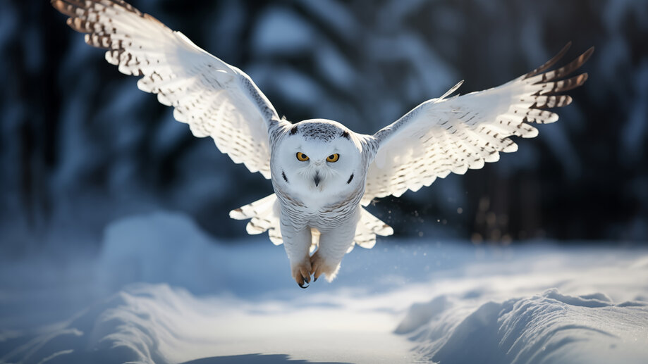 White Owl Flying Bird 4K #2400j Wallpaper iPhone Phone